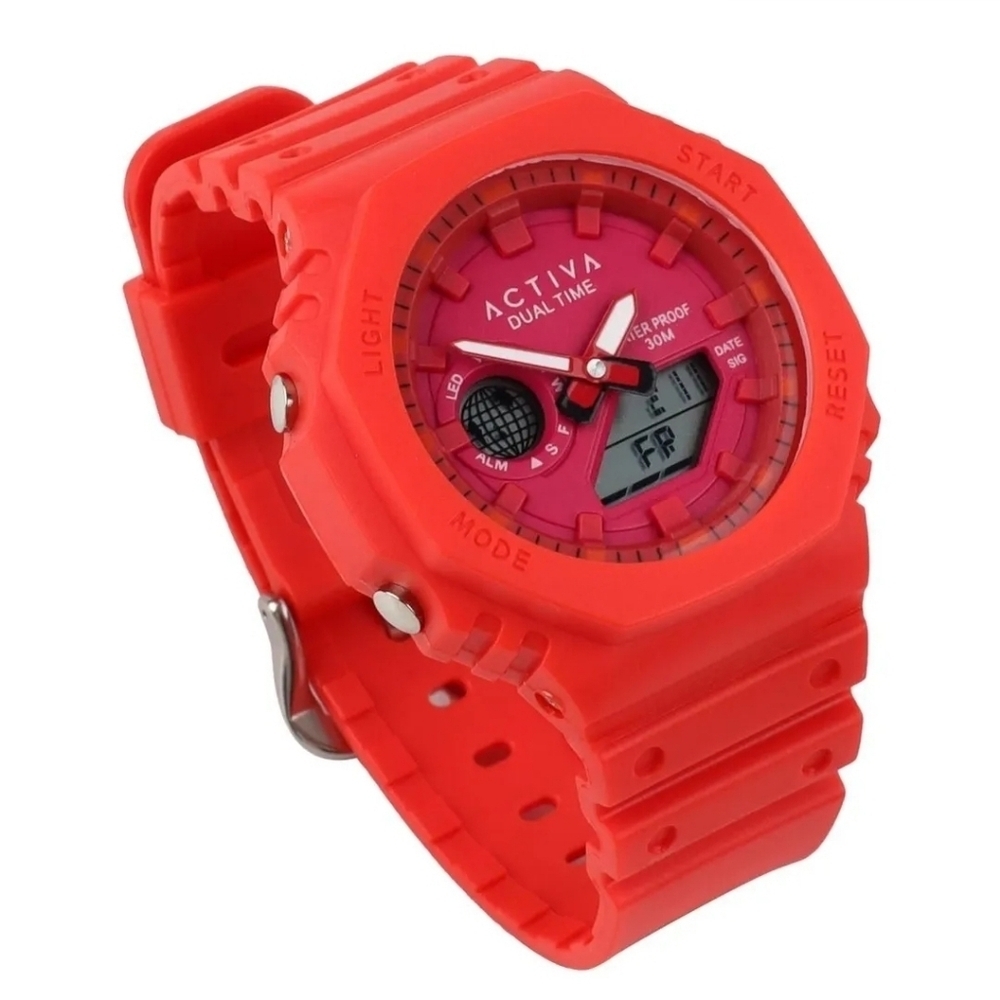 ACW423-011 Activa Recon X Digital Unisex 45.5mm RED Multi Function Watch